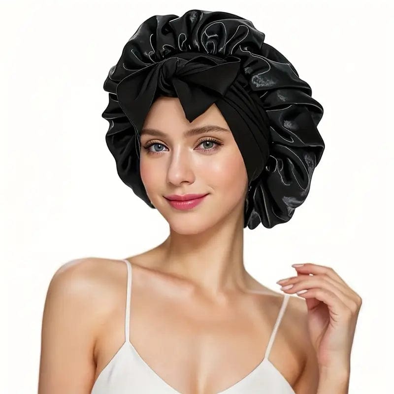 (1+1) Smooth-Night by Norvessa™ (Satin Hair Bonnet with Magic Tie Band)